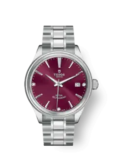 Tudor Style, Stainless Steel and Diamond-set, 38mm, Ref# M12500-0015
