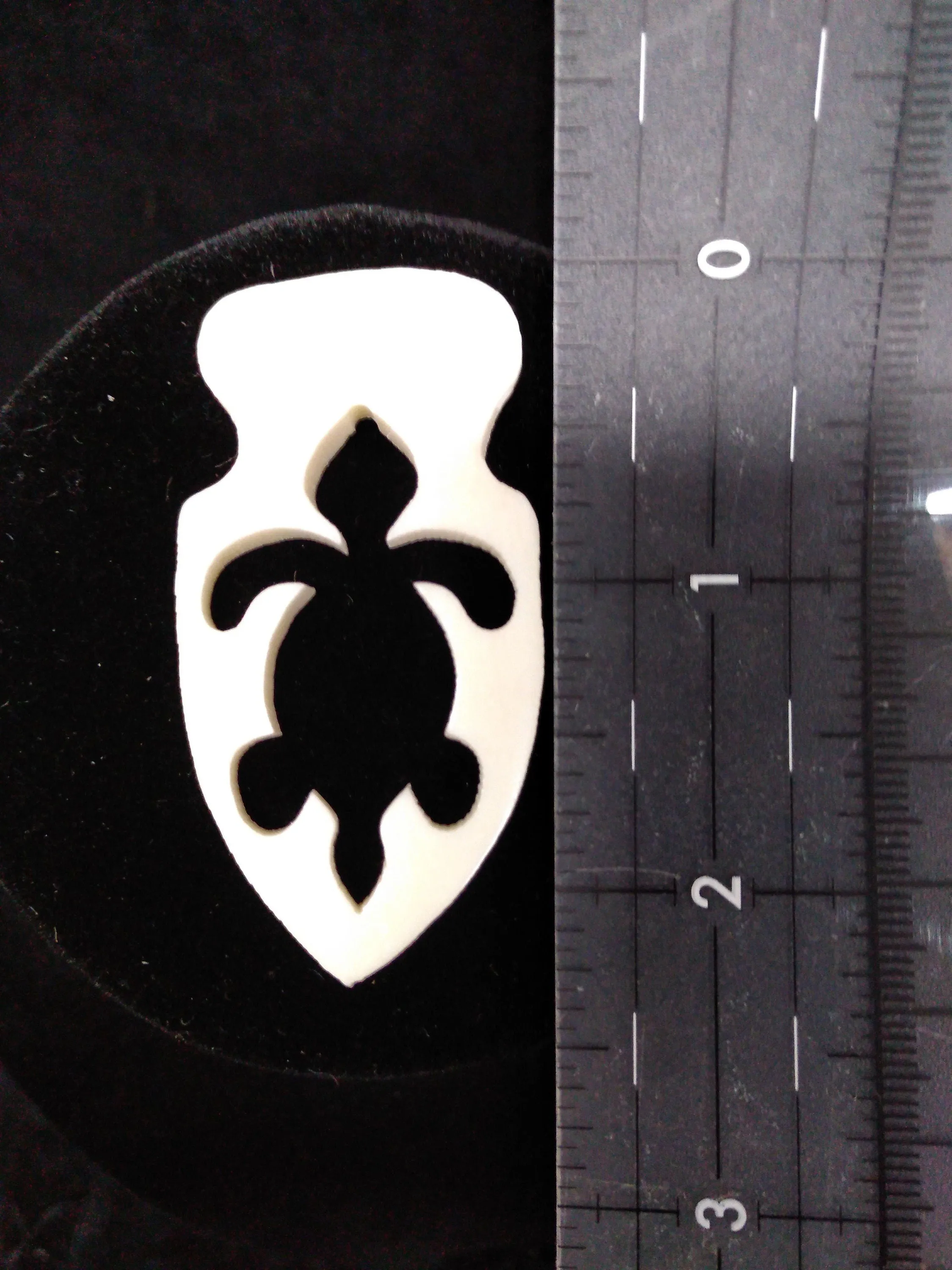 Turtle Pendant, Cow Bone, Hand Carved for Necklaces, Chokers, Broaches, Armbands, Regalia and Decorations