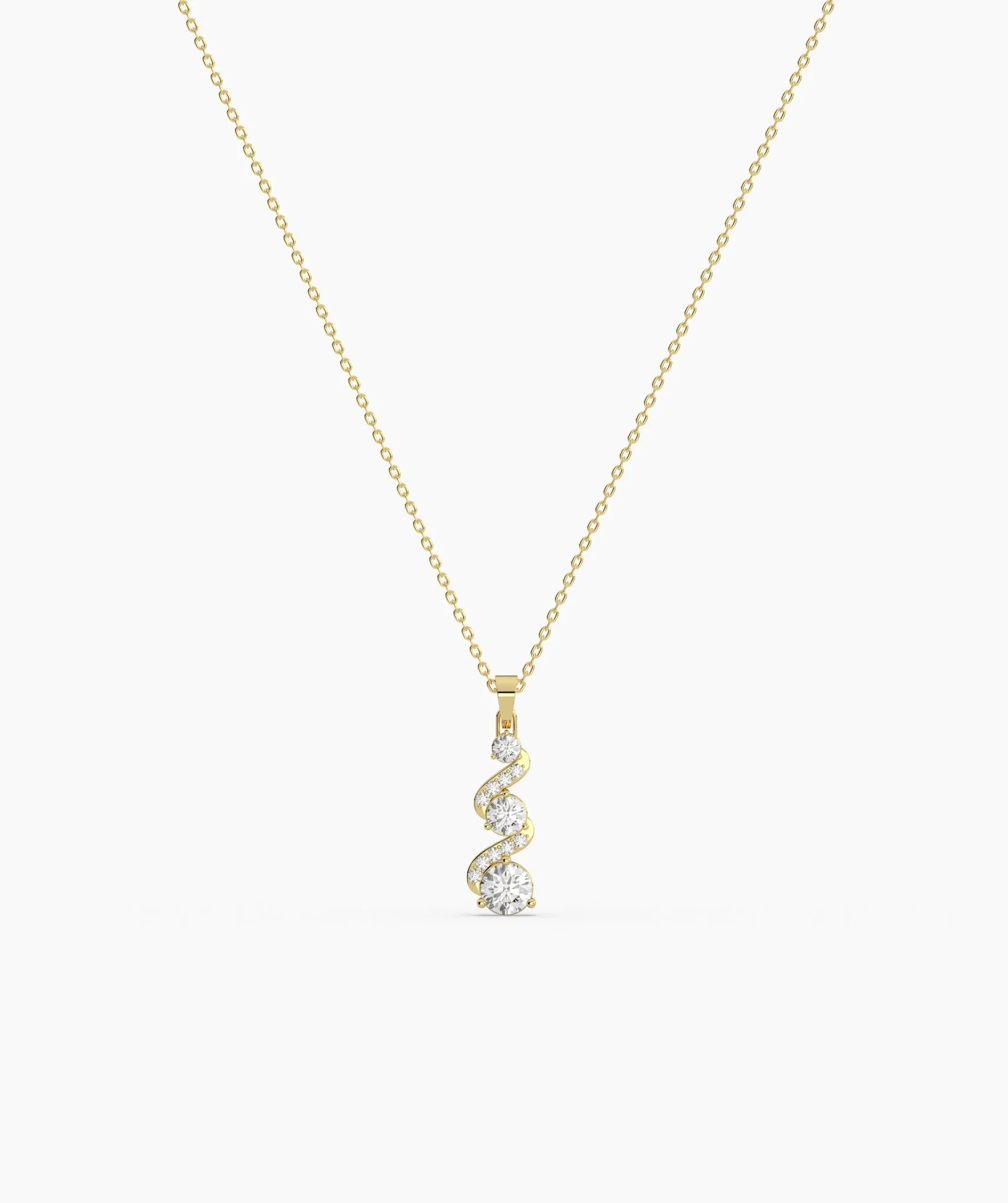 Twinkling Twirl Swirl Pendant