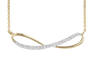 Twisted Diamond Bar Necklace