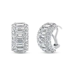 Uneek Earring 18K White Gold Emerald ER051U