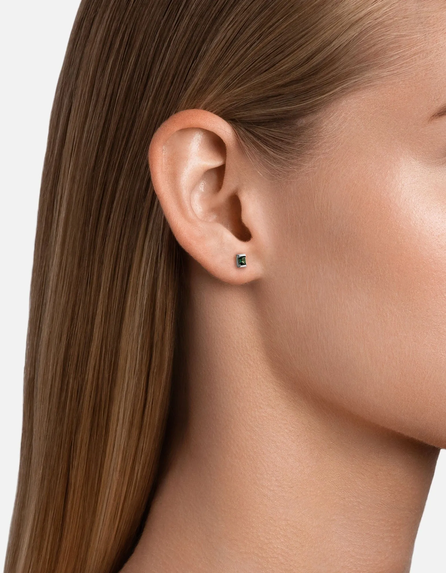 Valor Quartz Stud Earring, Sterling Silver