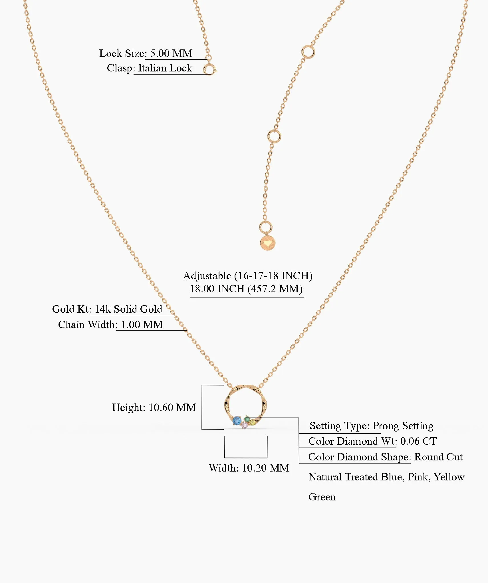 Vibrant Harmony Gold Wreath Necklace