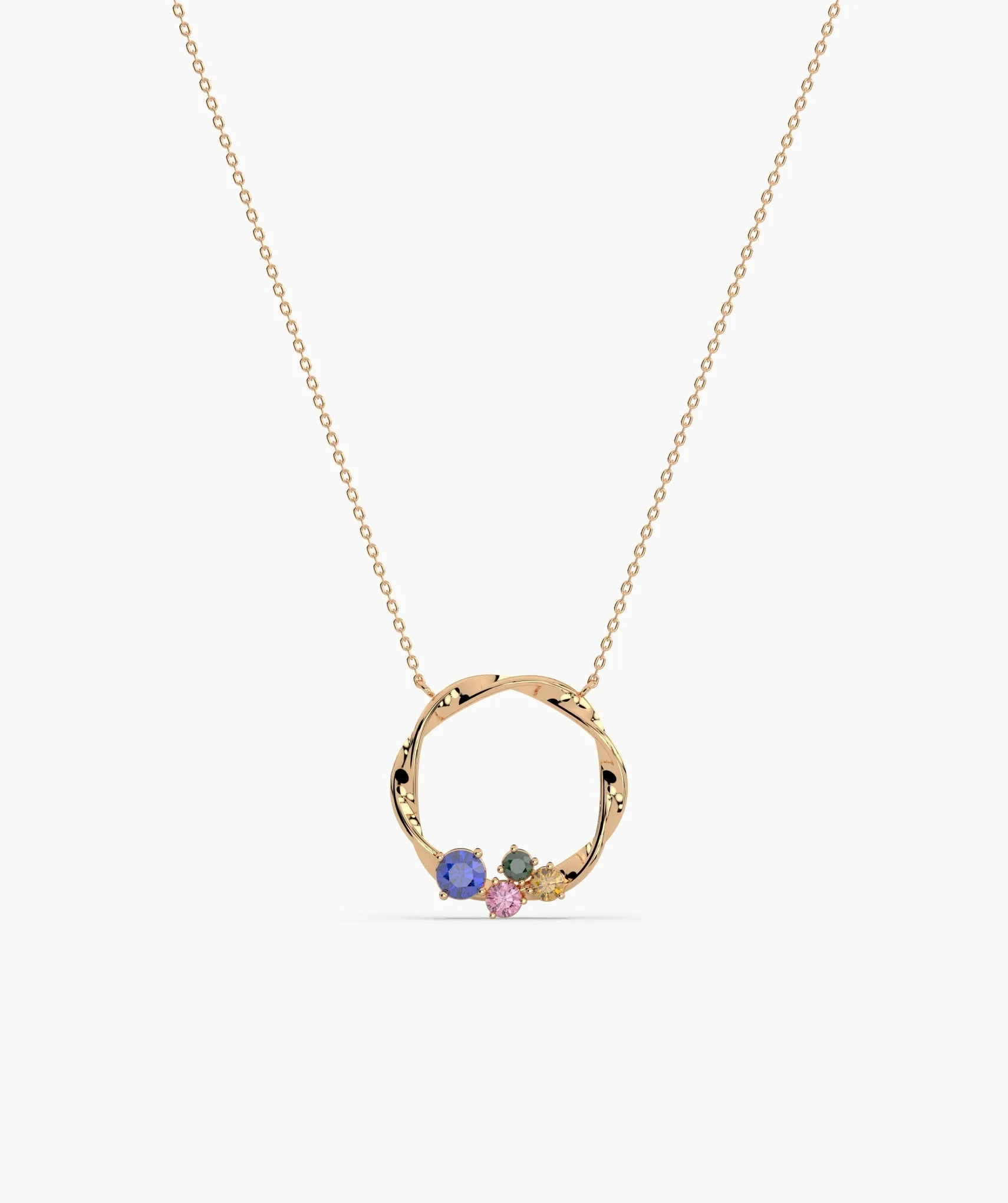 Vibrant Harmony Gold Wreath Necklace