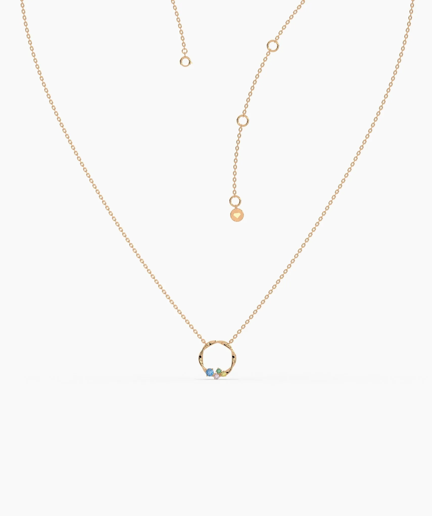 Vibrant Harmony Gold Wreath Necklace