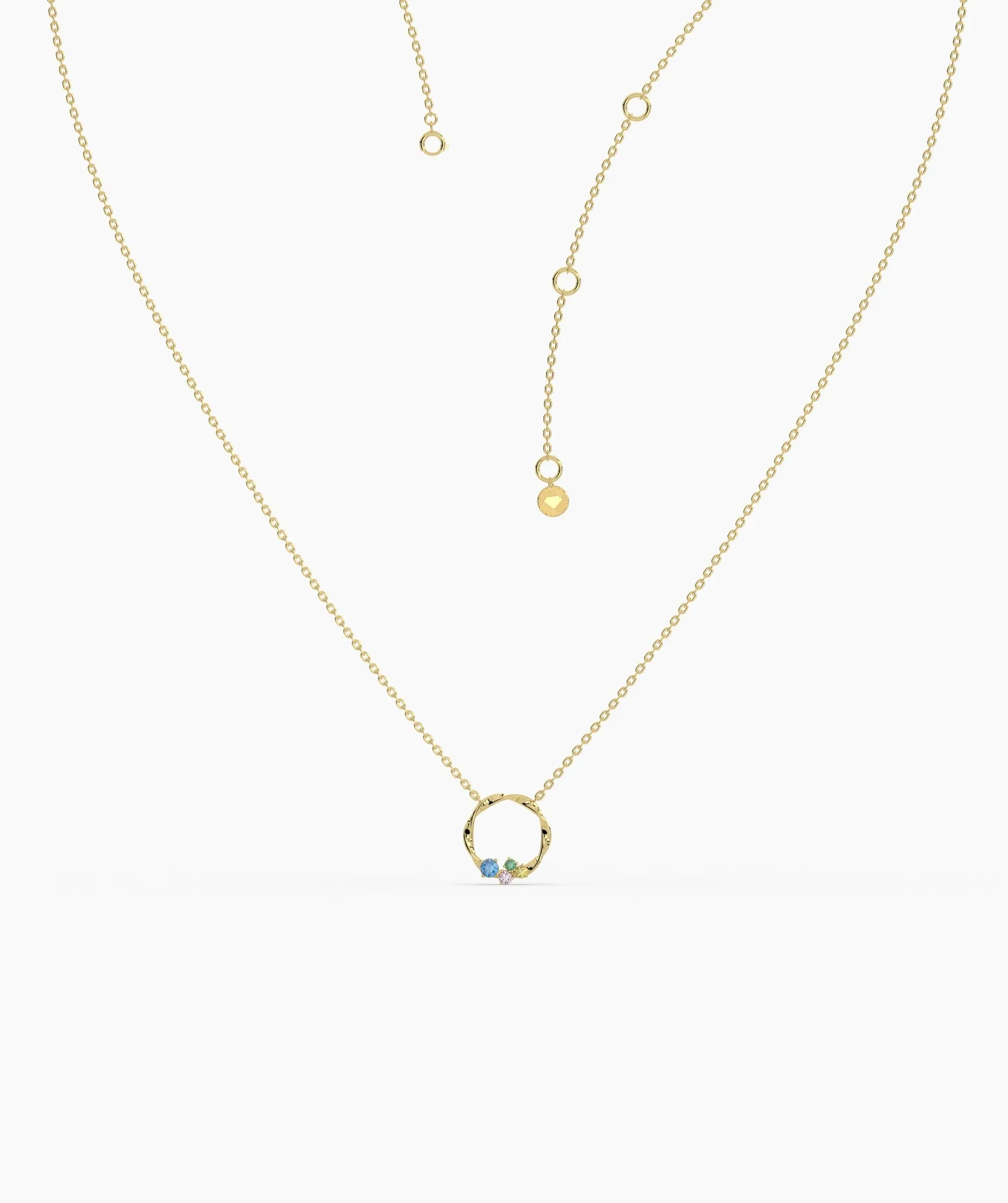 Vibrant Harmony Gold Wreath Necklace