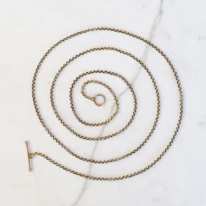 Victorian 15k Gold Fine-Link Belcher Chain, 27"