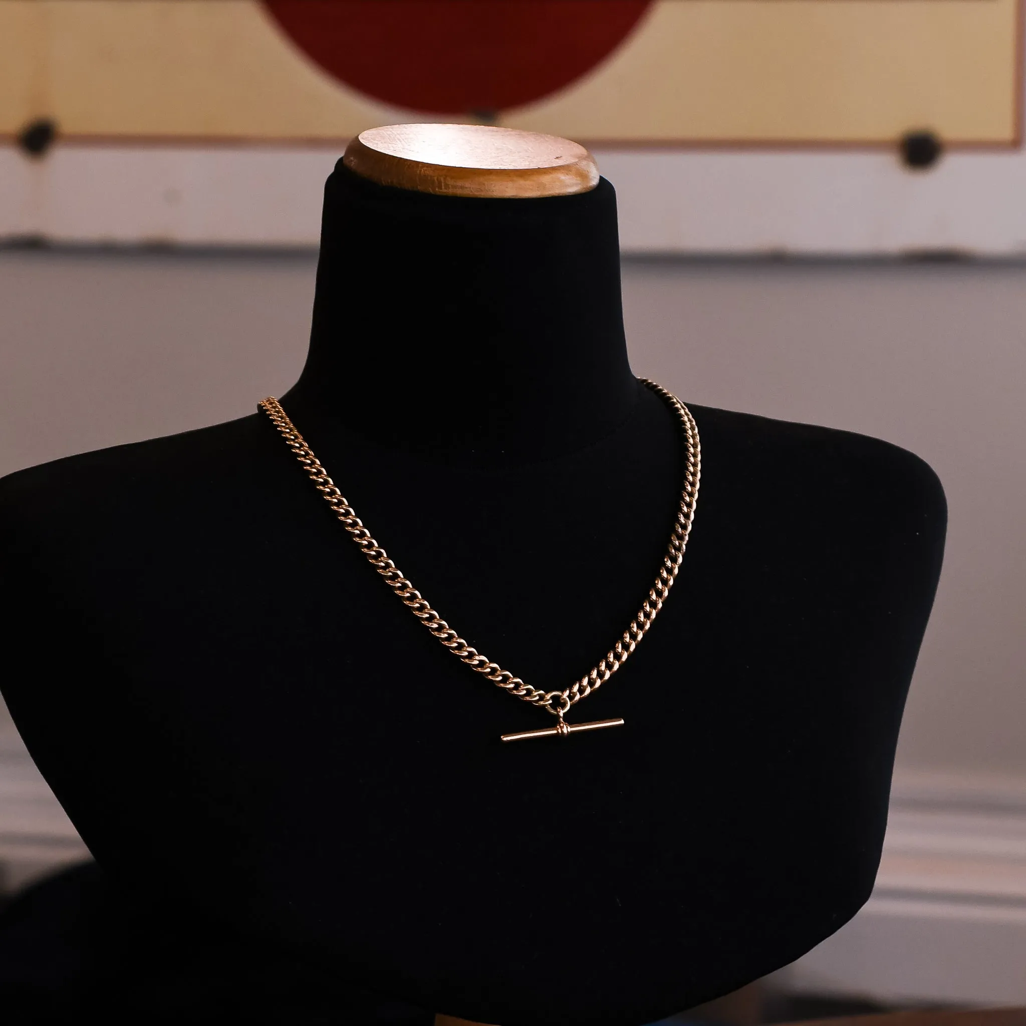 Victorian 9k Gold Double Albert Chain