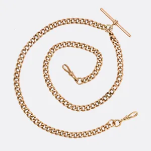 Victorian 9k Gold Double Albert Chain