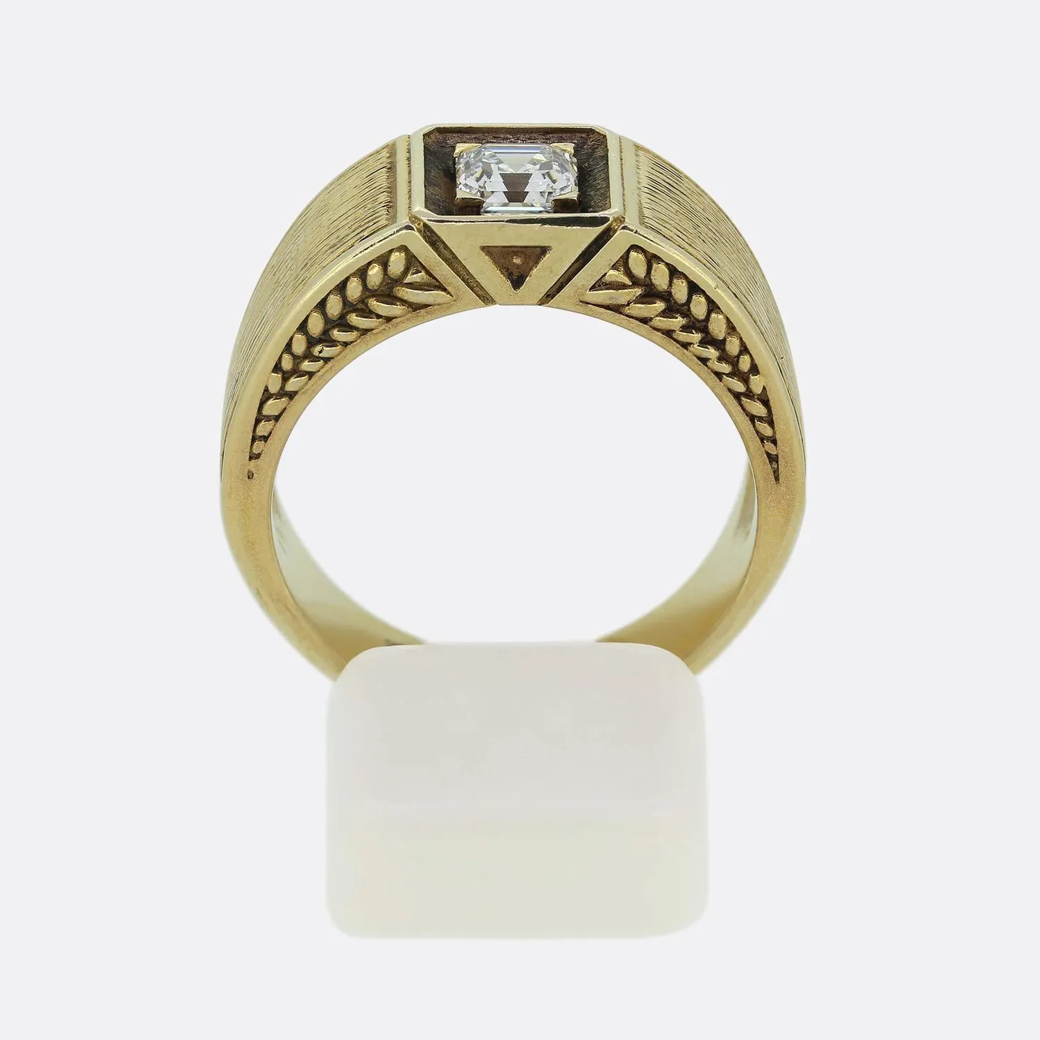 Vintage 0.56 Carat Asscher Cut Diamond Ring