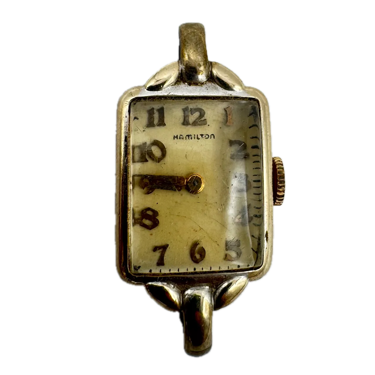 Vintage 14.5mm Hamilton Cocktail Ladies Mechanical Wristwatch 721 14k White GF