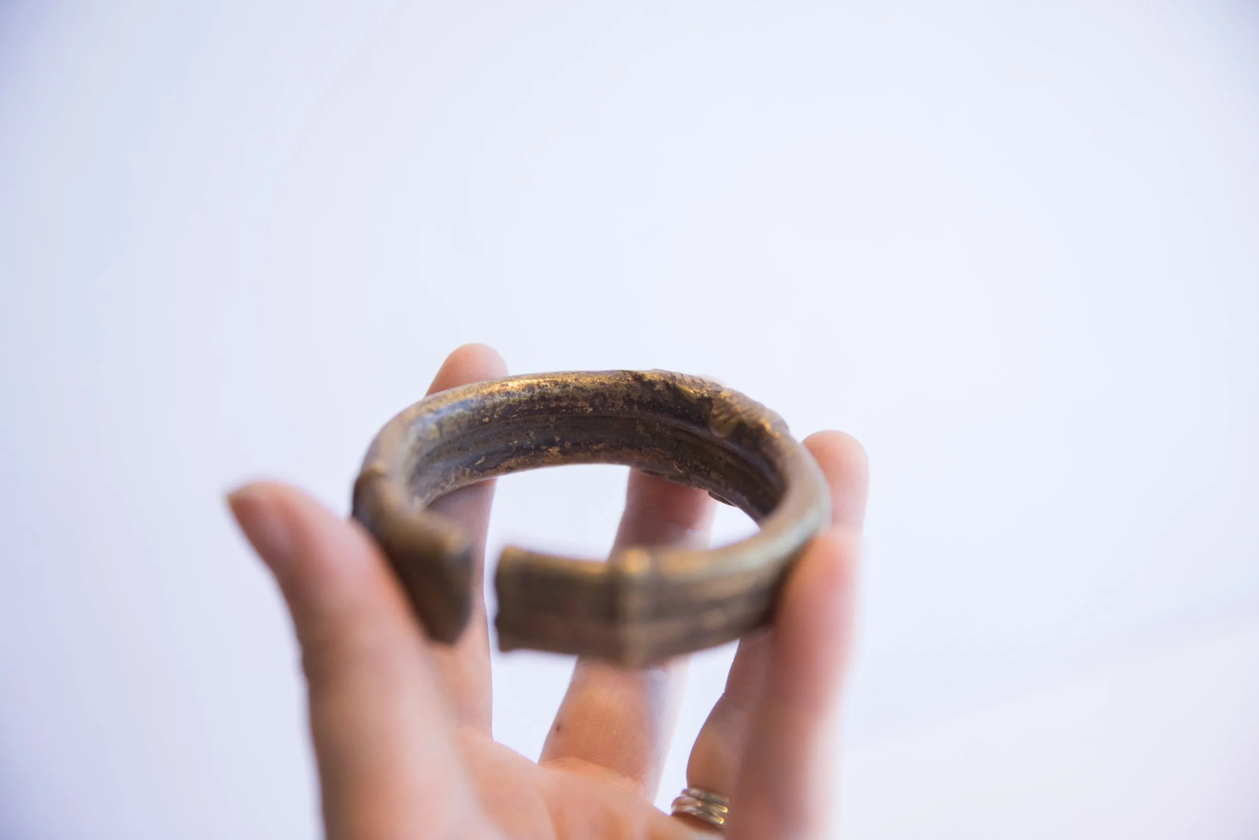 Vintage African Bronze Cuff Bracelet