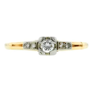 Vintage Diamond Engagement Ring, TRB 0.10ct