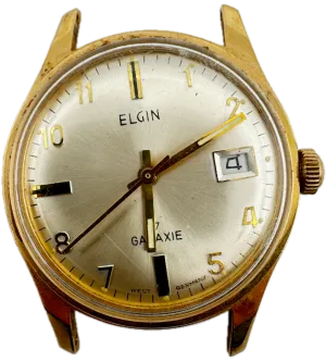 Vintage Elgin Galaxie Men's Mechanical Wristwatch R73 West GermanyGold Tone