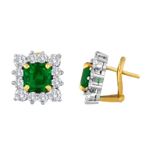 Vintage Emerald and Diamond Earring