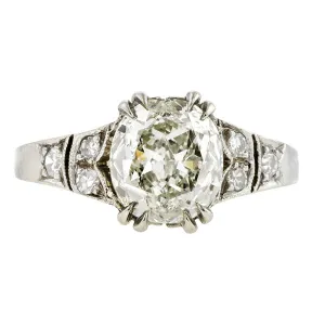 Vintage Engagement Ring, Cushion 2.05ct
