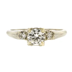 Vintage Engagement Ring, RBC 0.39ct