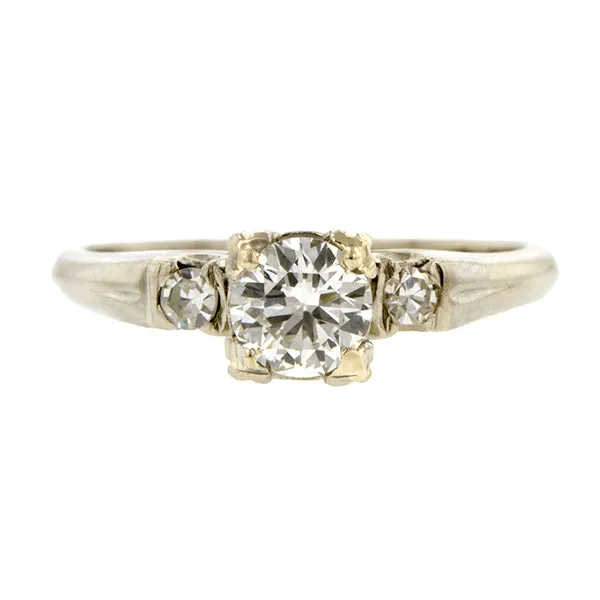 Vintage Engagement Ring, RBC 0.39ct