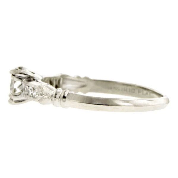 Vintage Engagement Ring, RBC 0.43ct