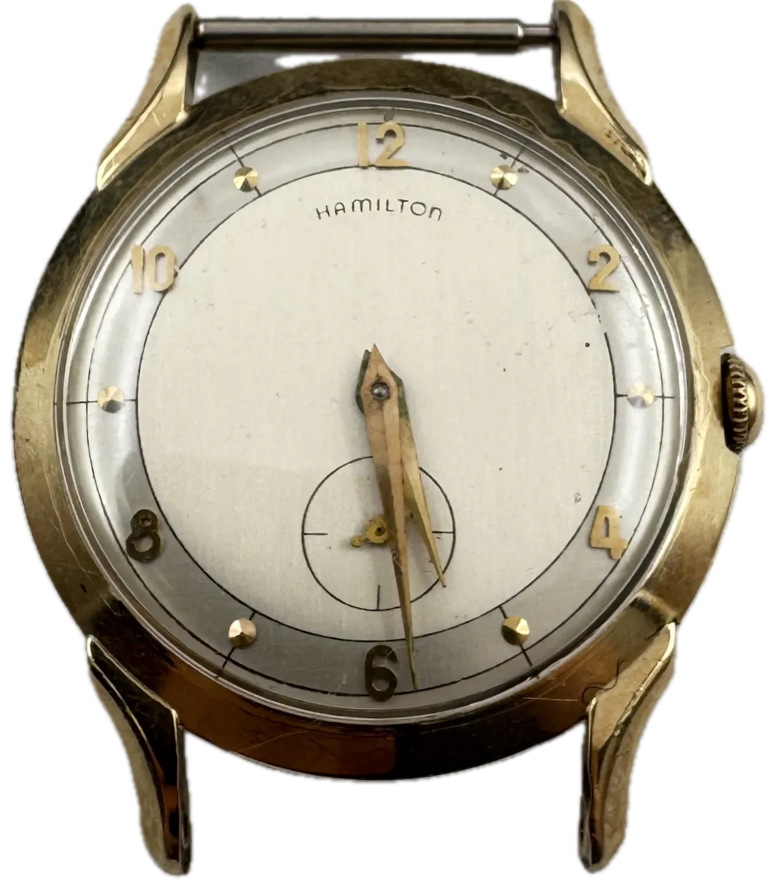 Vintage Hamilton Powell Men's Mechanical Wristwatch 730 USA Steel & 10k GF