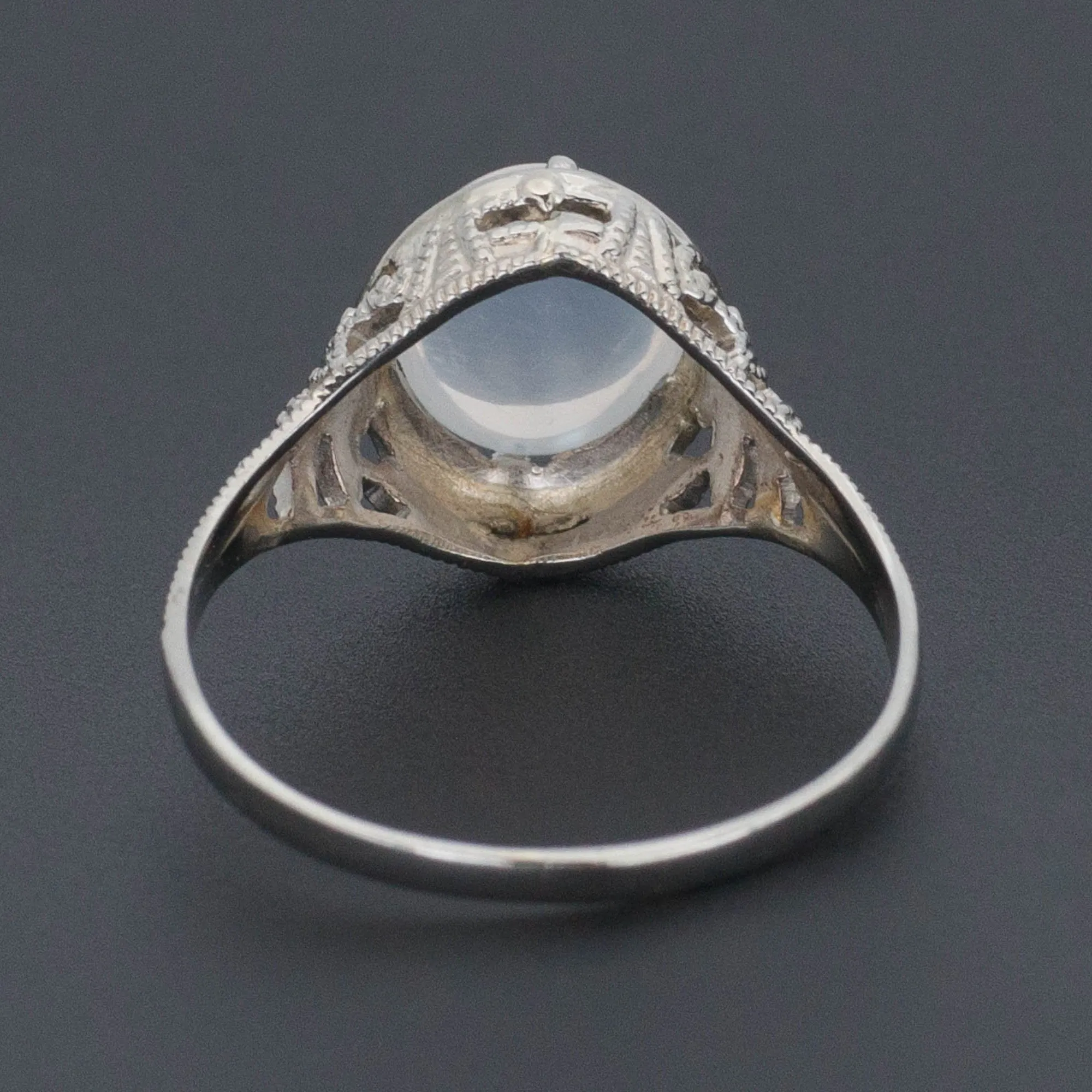 Vintage Moonstone Filigree Ring | 14k Gold Filigree Ring