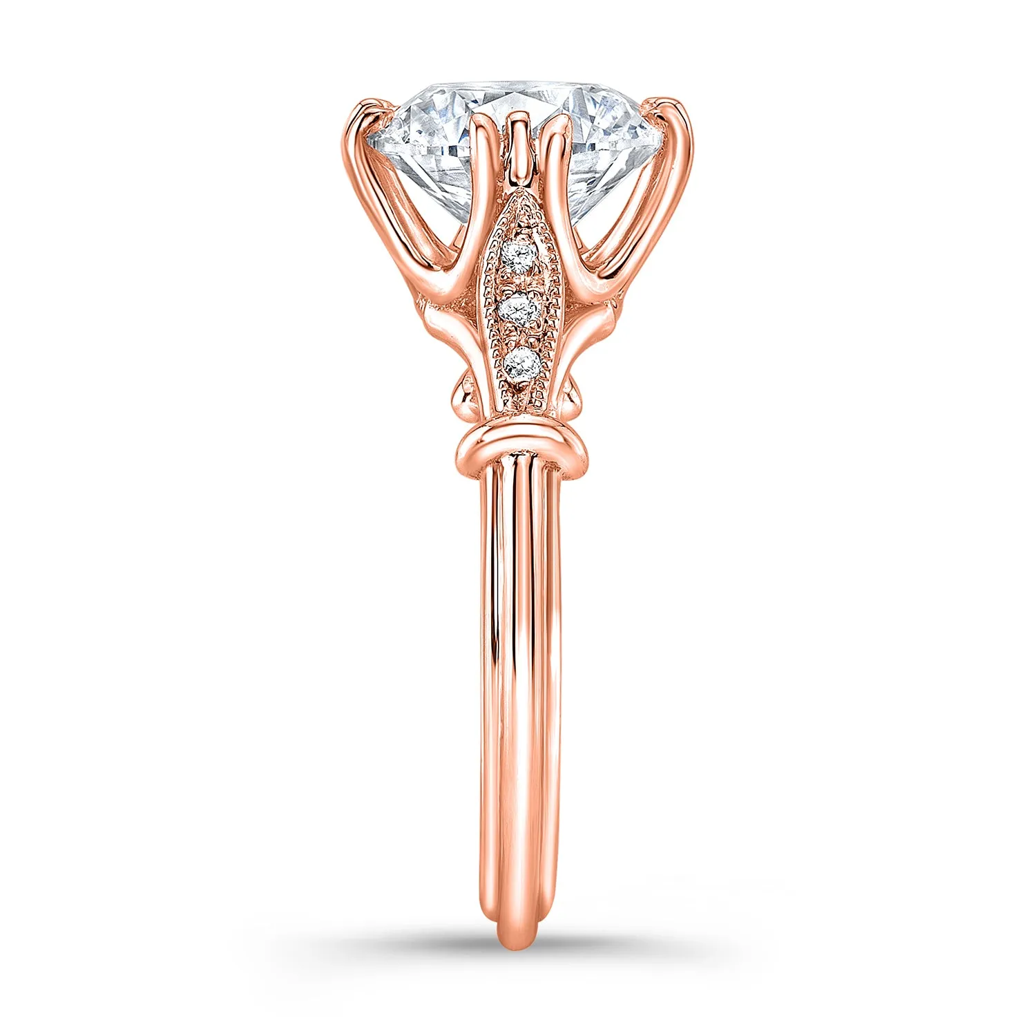 Vintage Style Diamond Engagement Ring