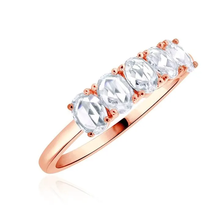 Viola Natural Rose-Cut Diamond Band