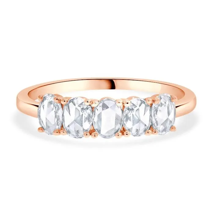 Viola Natural Rose-Cut Diamond Band