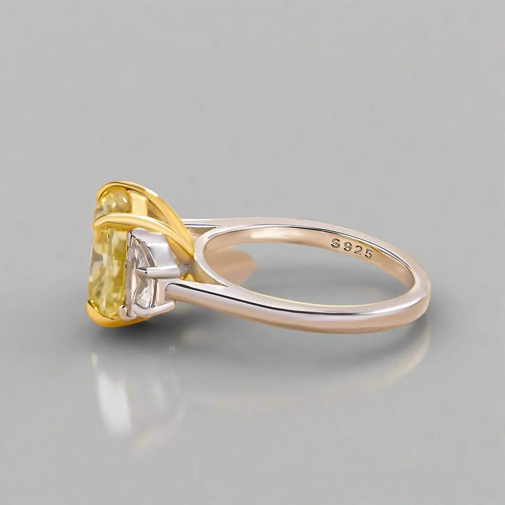 VIP Custom Ring- 1.5 ct Cushion Cut Yellow Stone