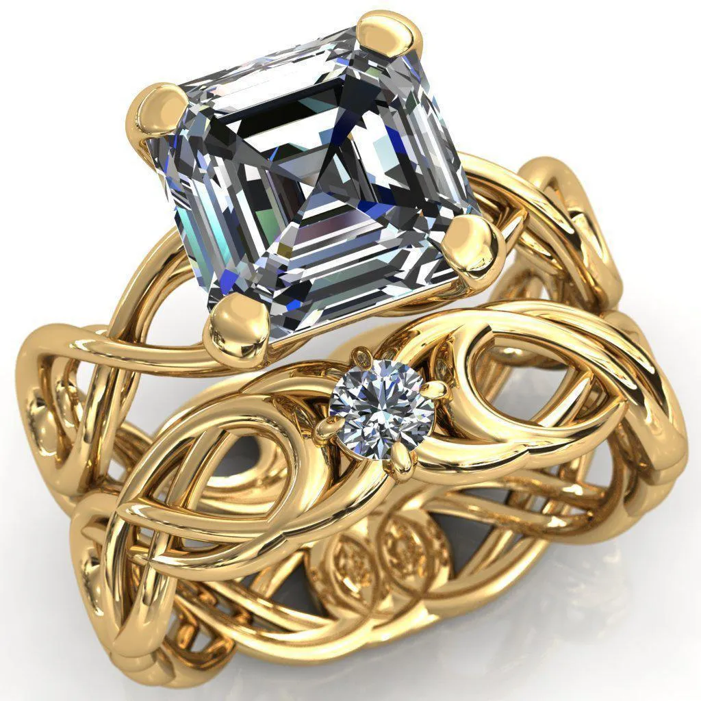 Vivien Asscher Moissanite 4 Prong Ring
