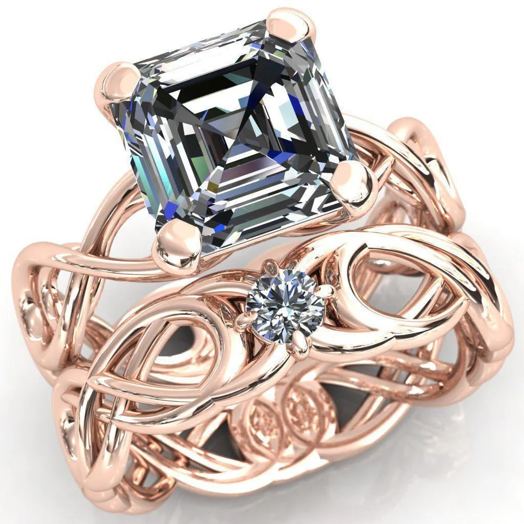 Vivien Asscher Moissanite 4 Prong Ring