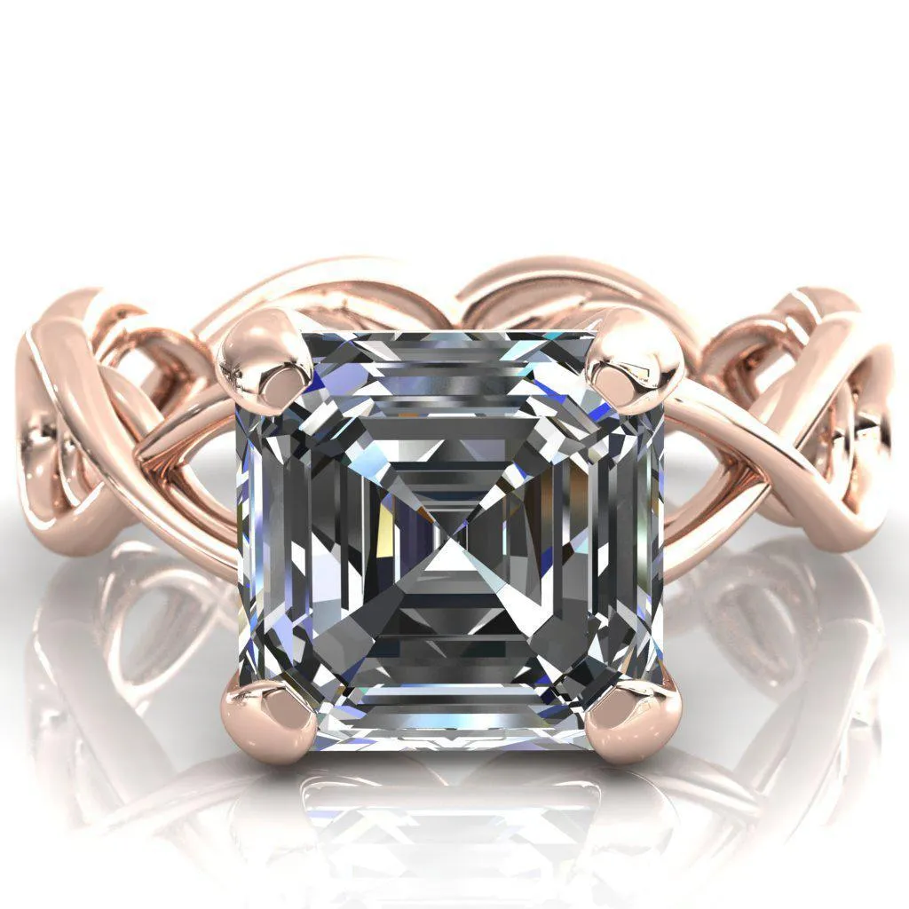 Vivien Asscher Moissanite 4 Prong Ring