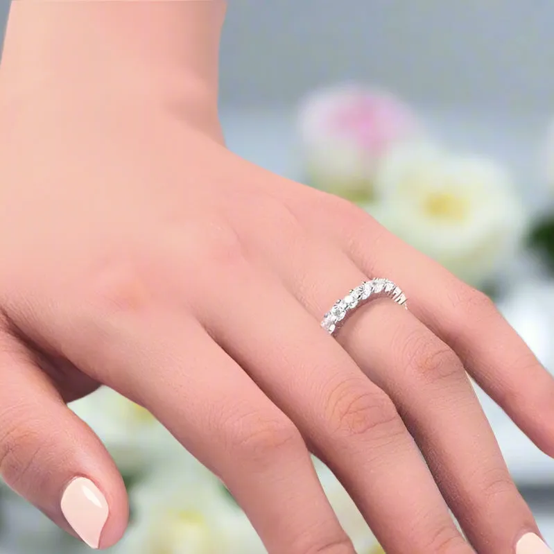 Wedding Band Eternity Stacking Ring Jewelry Round Cut