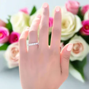 Wedding Band Eternity Stacking Ring Jewelry Round Cut