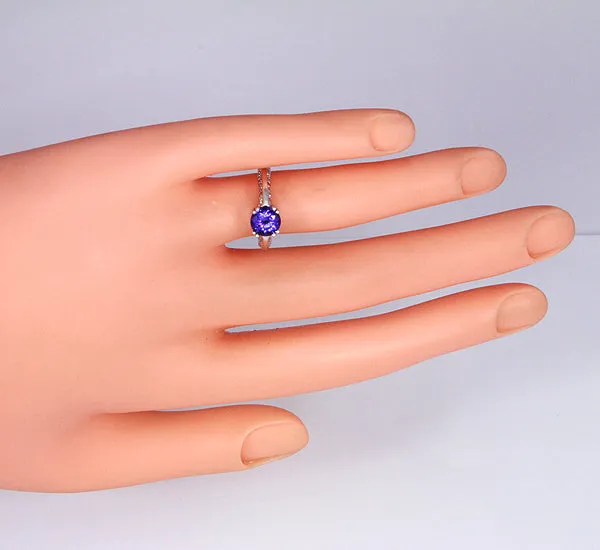 White Gold Tanzanite Ring 1.37 Carat
