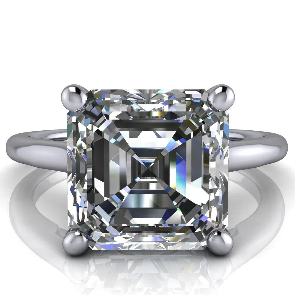 Willie Asscher Moissanite Bow Under Cathedral Engagement Ring