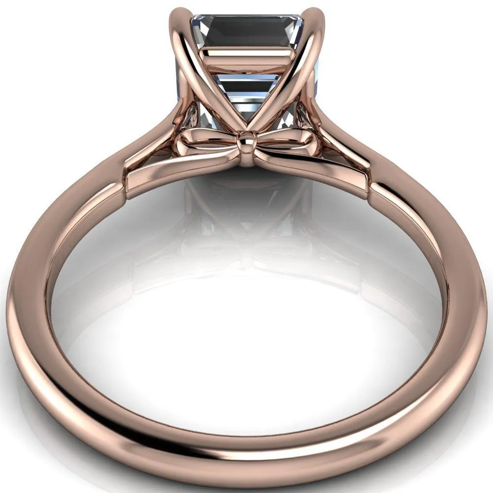 Willie Asscher Moissanite Bow Under Cathedral Engagement Ring