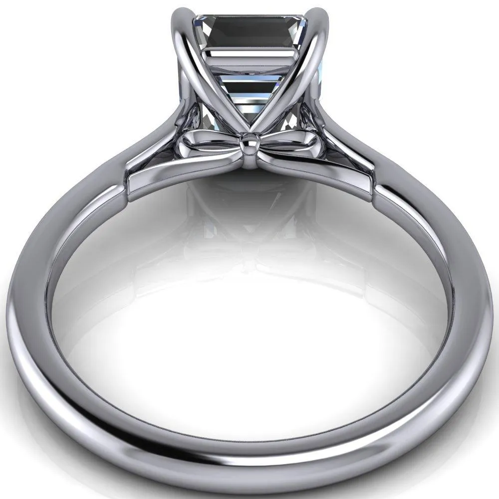 Willie Asscher Moissanite Bow Under Cathedral Engagement Ring