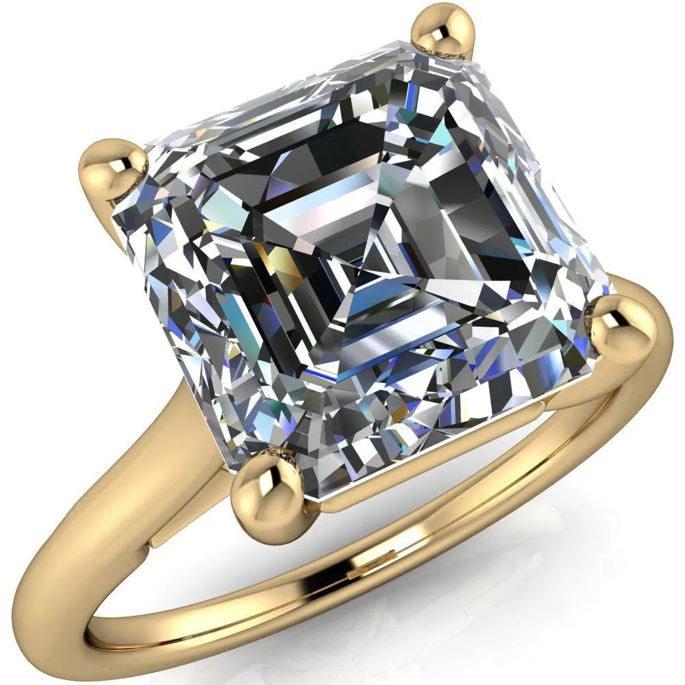 Willie Asscher Moissanite Bow Under Cathedral Engagement Ring
