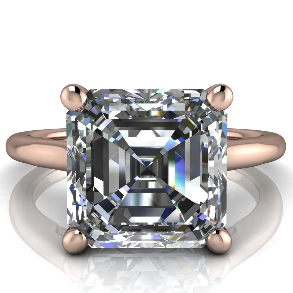 Willie Asscher Moissanite Bow Under Cathedral Engagement Ring