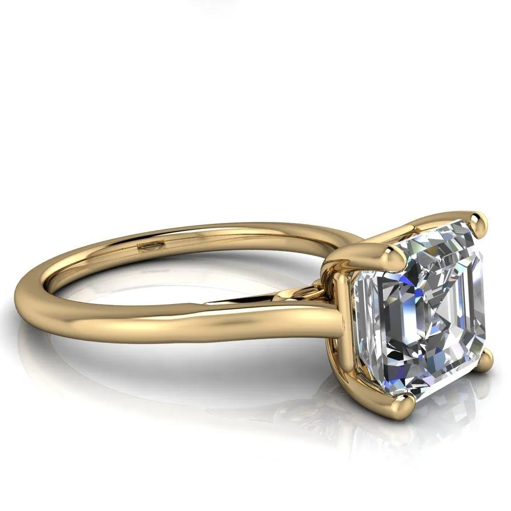 Willie Asscher Moissanite Bow Under Cathedral Engagement Ring