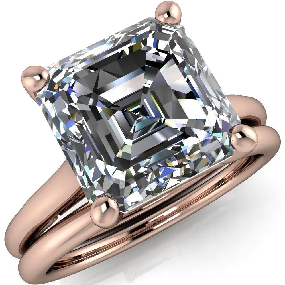 Willie Asscher Moissanite Bow Under Cathedral Engagement Ring