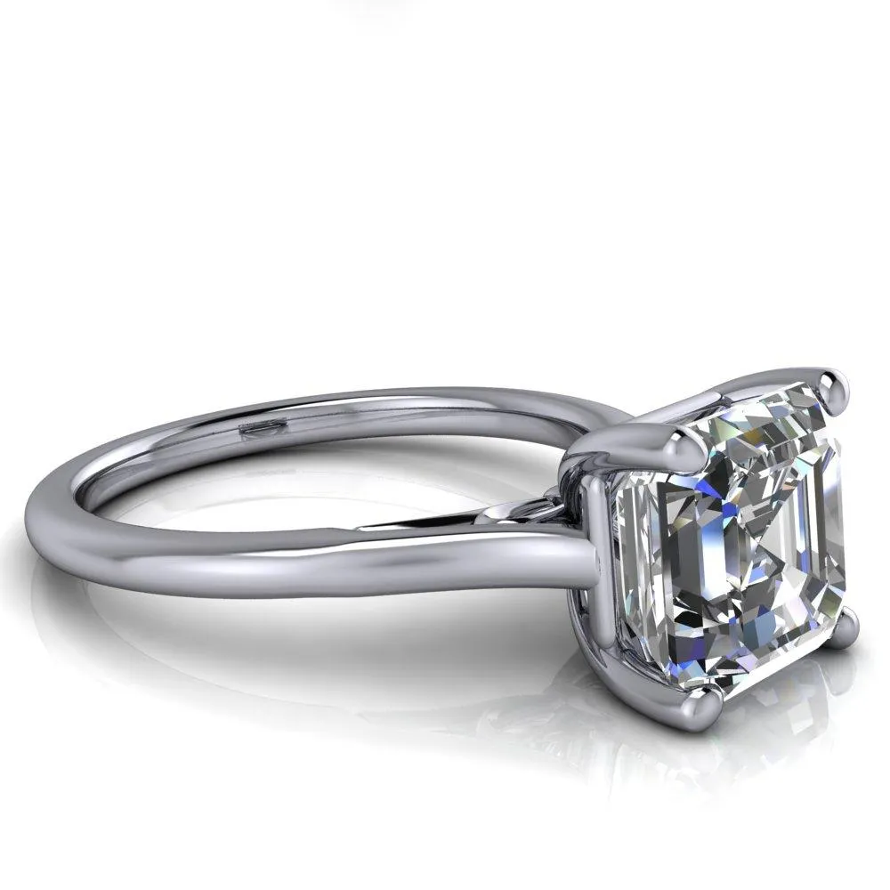 Willie Asscher Moissanite Bow Under Cathedral Engagement Ring
