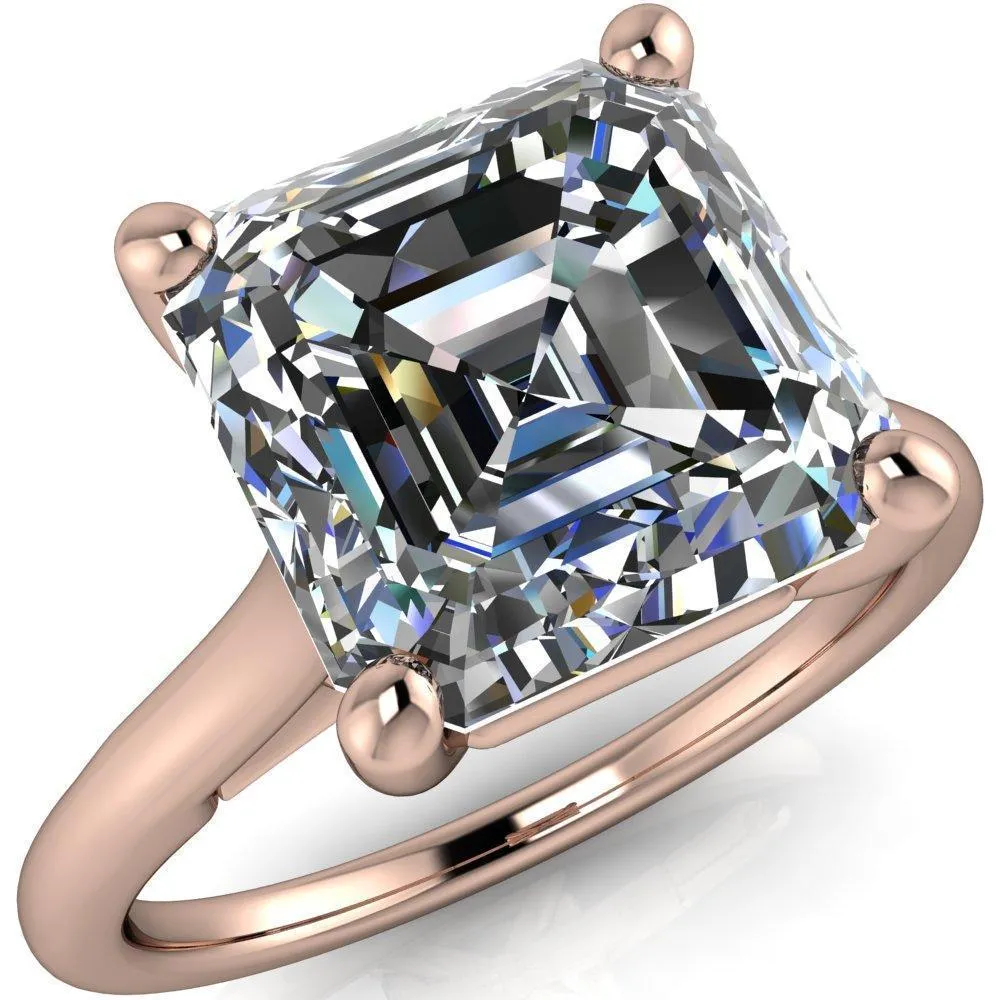 Willie Asscher Moissanite Bow Under Cathedral Engagement Ring