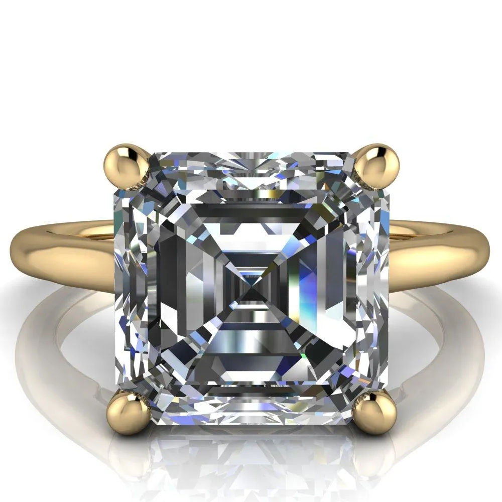Willie Asscher Moissanite Bow Under Cathedral Engagement Ring