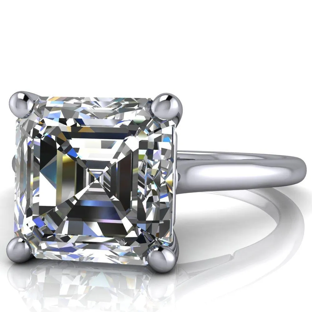 Willie Asscher Moissanite Bow Under Cathedral Engagement Ring