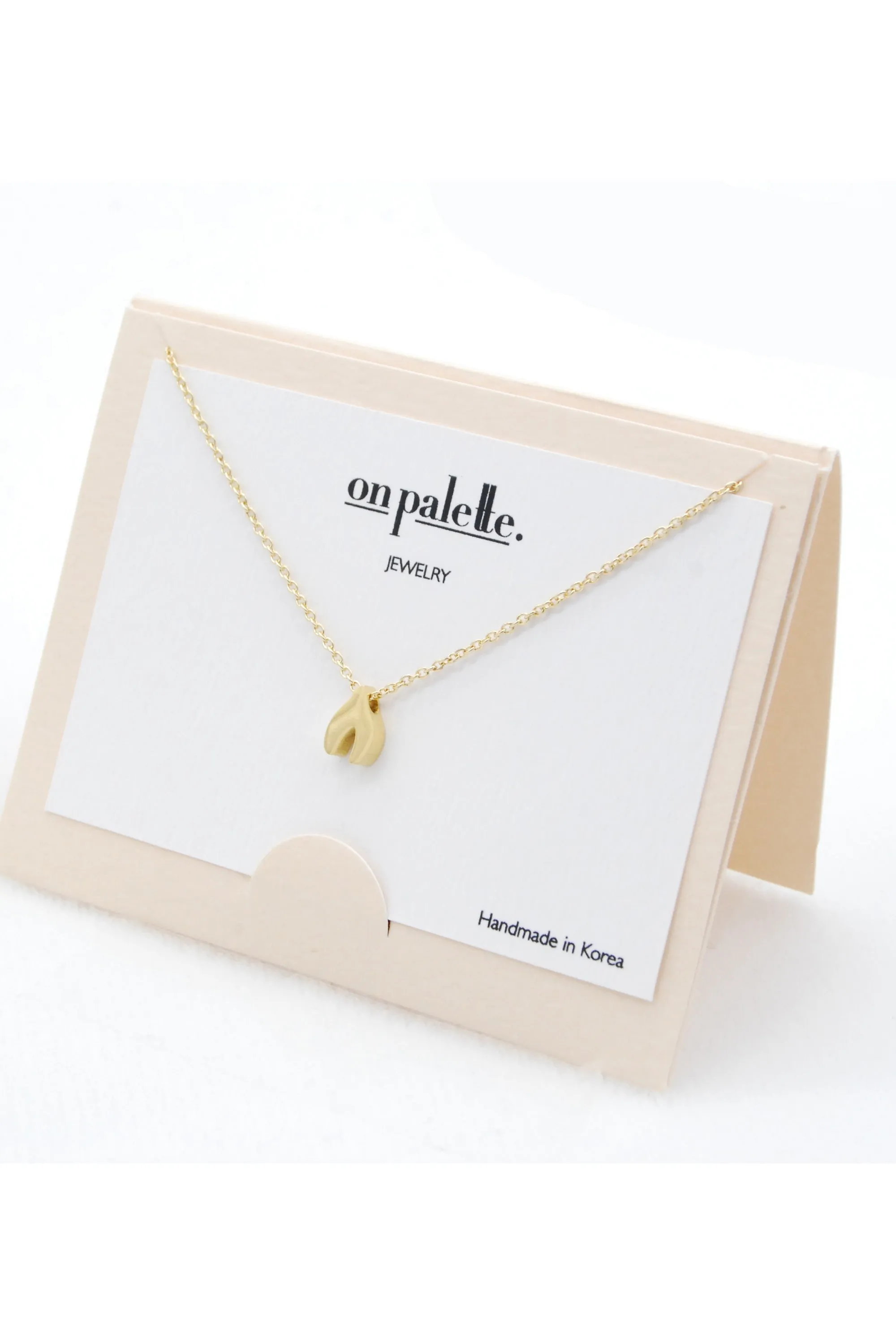 Wishbone Pendant Necklace By DOBBI ( Variety Color Available )