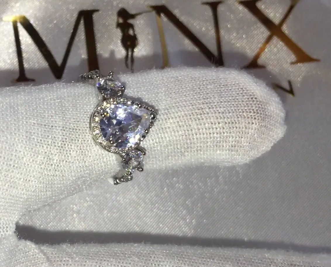 Womens Ring | Iced Out Ring | Engagement Ring Diamond | Engagement Rings UK | Pear Shaped Engagement Ring | Teardrop Ring | Wedding Band