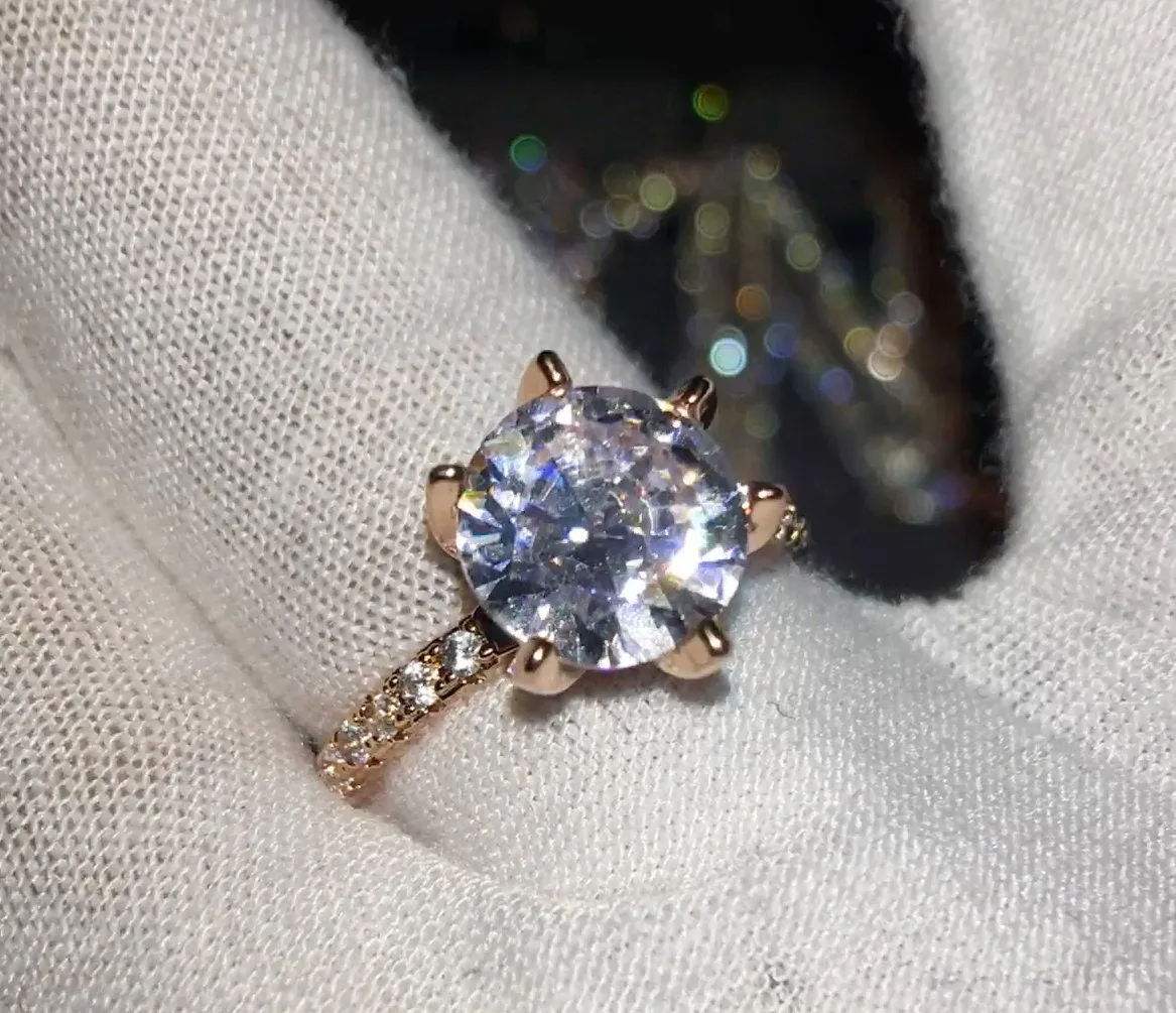 Womens Rose Gold Ring | Rose Gold Engagement Ring | Diamond Engagement Ring | Rose Gold Ring | Engagement Ring | Rose Gold Wedding Ring