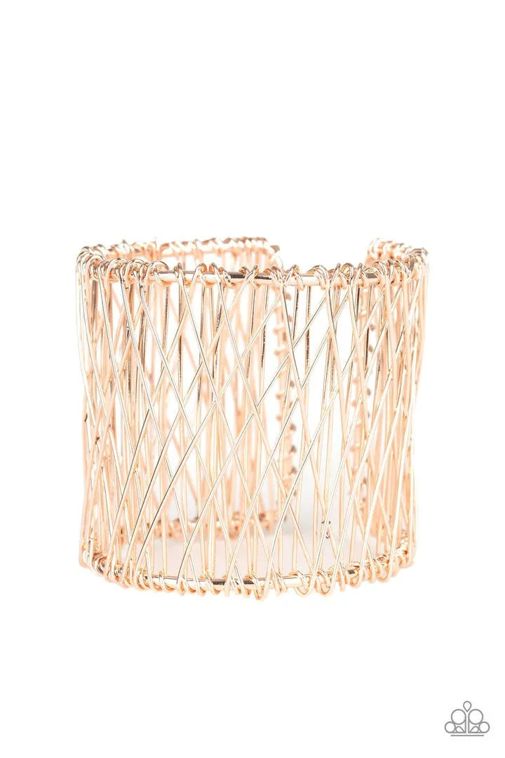 Work for Wire Rose Gold Paparazzi Bracelet